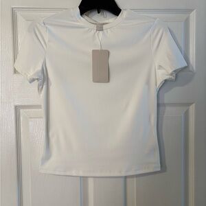 (NWT) Muse White Short Sleeve Top
